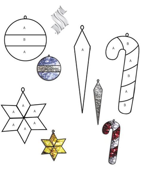 Printable Free Stained Glass Christmas Ornament Patterns