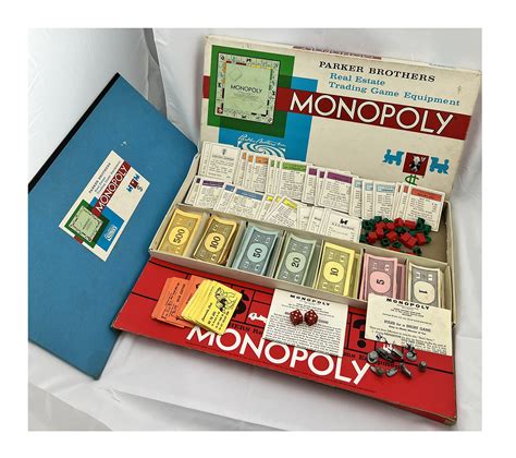 Vintage 1961 Parker Brothers Monopoly Game Complete 1961monopoly