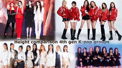 Kpop Girl Group 4th Gen Height Comparison Ive Kep1er Nmixx Aespa Youtube