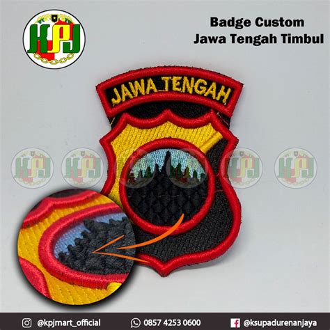 Jual Bed Badge Logo Custom Lambang Kesatuan Jawa Tengah Shopee Indonesia