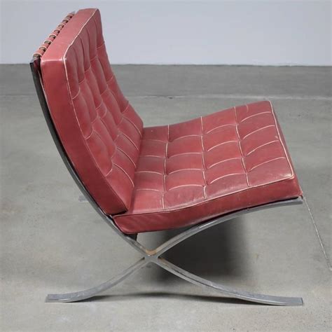 With his partner, architect and designer lilly reich, mies van der rohe designed many famous furniture pieces, including the barcelona chair and barcelona daybed. Red Leather Barcelona by Mies van der Rohe for Knoll For ...