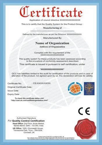 Ce Marking Certificate In Pan India Ashtamangal Id 22231288333
