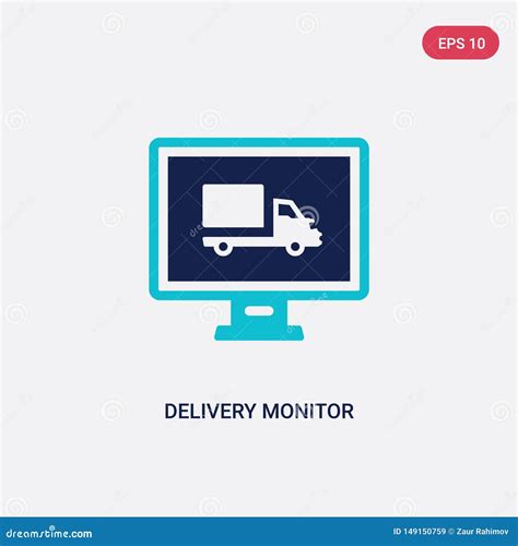 Two Color Delivery Monitor Vector Icon From Delivery And Logistics