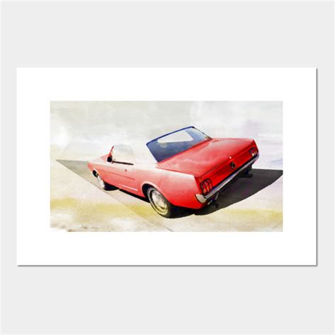Vintage American Muscle Car In Watercolor Car Posters And Art