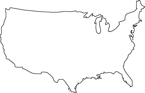 Blank Map Continental United States