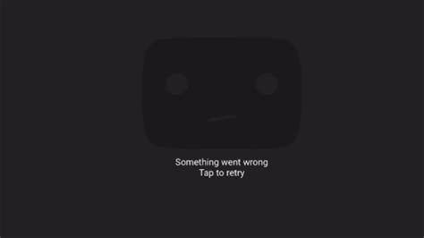 Something Went Wrong Tap To Retry Youtube