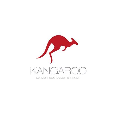 ᐈ Logo With A Kangaroo Stock Cliparts Royalty Free Kangaroo Logo