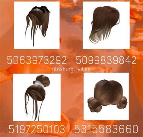 Bloxburg Codes Hair Brown Bloxburg Brown Hair Aesthetic Hair Codes