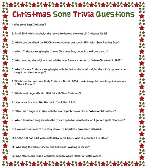 6 Best Images Of Easy Christmas Trivia Printable Free Printable