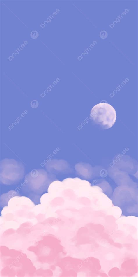 Download Pastel Sky With Rosy Pink And Sky Blue Clouds Wallpaper