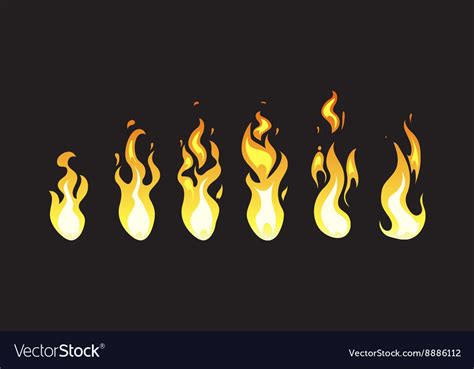 Free fire hindustan gamer presents: Cartoon comic fire animation frames for Royalty Free Vector
