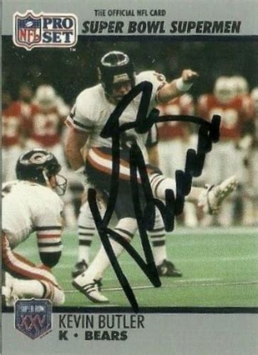 Kevin Butler Autographs And Memorabilia Sports Football