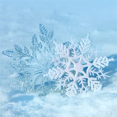 Christmas Snowflakes On Snow Stock Photo Image 27263328