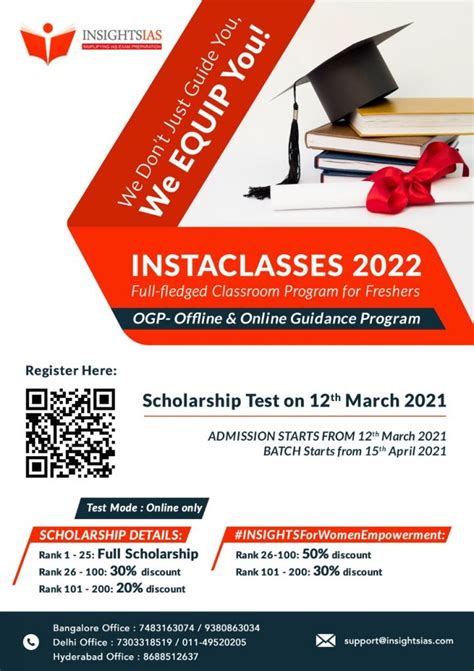 Registrations Open Scholarship Test For Instaclasses 2022 Full