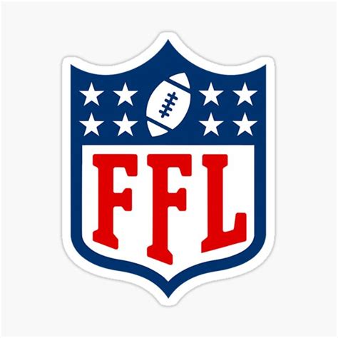 Fantasy Football Logo Ffl League Lover Sticker For Sale By Crasmussen Redbubble