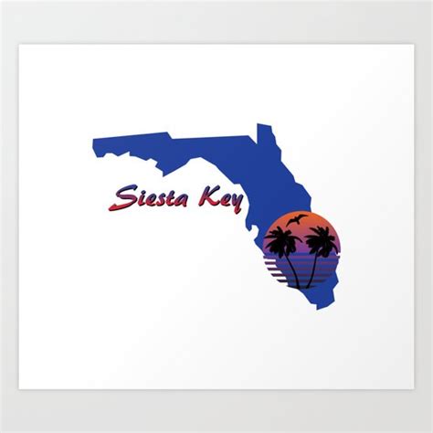 Siesta Key Florida Art Print By Jareddavidson Society6