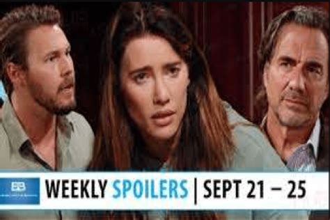 Bold And The Beautiful Spoilers Monday September 21st To 25th