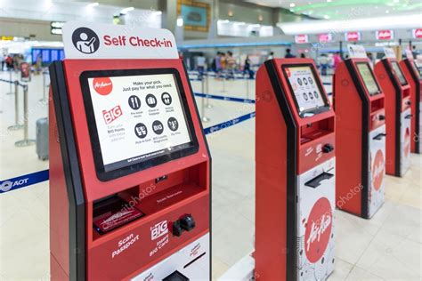 Airasia rolls out red carpet for premium seeking customers. Air Asia self check-in service counter at Don Mueang ...