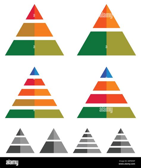 Pyramid Cone Triangle Charts Graphs 3 2 5 4 Level Multilevel