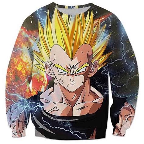 Buy Dbz 3d Sweatshirts Men Super Vegeta Online From Dragon Ball Z Merch Dragon Ball Dragon