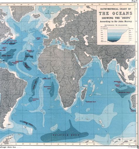 Depth Chart Of The Ocean