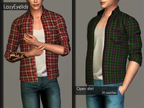 Open Shirt The Sims 4 Download Simsdomination Shirts Sims 4 Sims