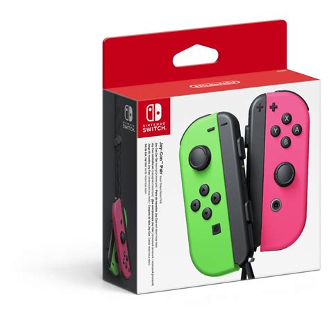 Nintendo Switch Joy Con Pair Neon Green Pink Big W