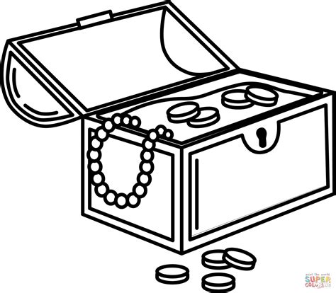 Treasure Chest Coloring Page Free Printable Coloring Pages