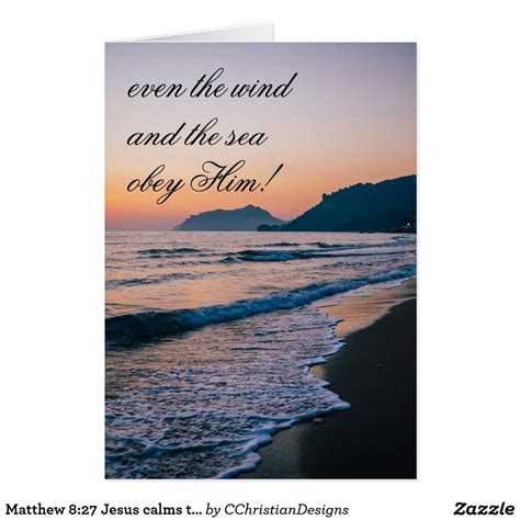 Matthew 827 Jesus Calms The Storm Bible Card Zazzle Jesus Calms