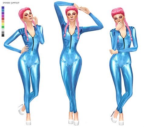 Sims 4 Ccs The Best Spandex Jumpsuit By Its Leeloo