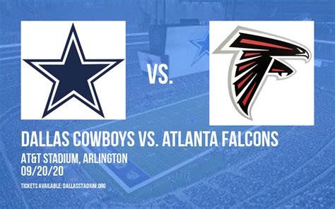 Dallas Cowboys Vs Atlanta Falcons Tickets 20th September Atandt