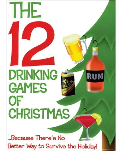 The 12 Drinking Games Of Christmas Adult Holiday Party Game Xmas New Years Eve Khepergames