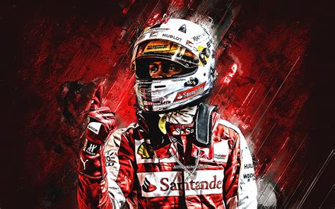 Sebastian Vettel Grunge Formula 1 German Racing Driver F1 Scuderia