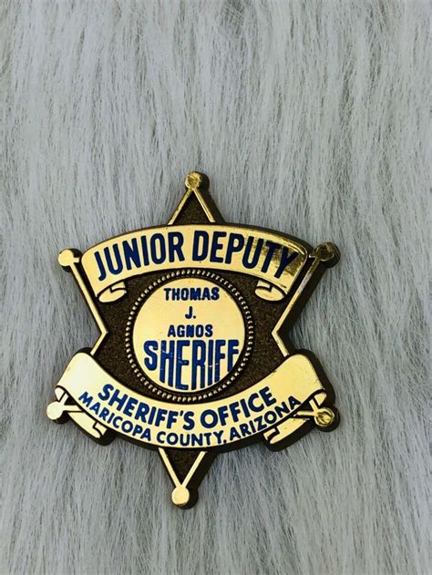 Vintage Junior Deputy Sheriffs Office Maricopa County Arizona Gold Tone