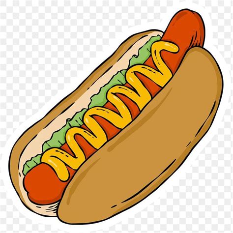 Delicious Hotdog Bun Sticker Png Free Image By Noon