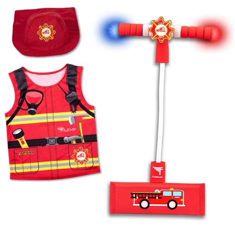 Buy Flybar Pogo Hopper Pretenders Firefighter Role Play Costume Set Includes Fire Hat And Vest