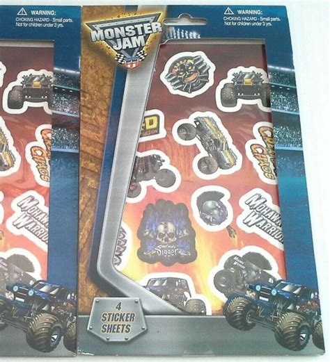 Shop for monster jam full sheets at bed bath & beyond. Monster Jam Stickers Max-D Son-UVA Digger Mohawk Warrior ...