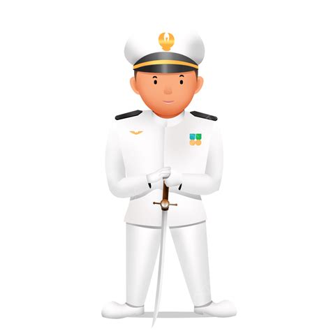 Perwira Tni Angkatan Laut Bawa Pedang Png Ternier Angkatan Laut