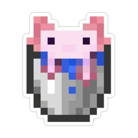 Axolotl Bucket Minecraft Sticker By Minemarket In 2021 Minecraft