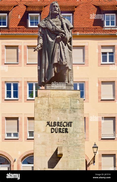 Deutschland Bayern Nürnberg Albrecht Dürer Denkmal Auf Dem Albrecht