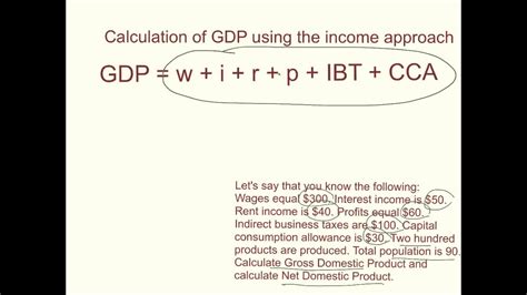 Calculation Of Gdp Income Approach Youtube