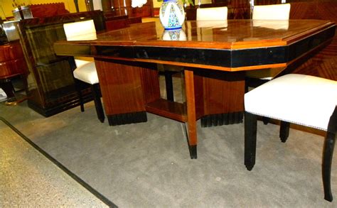 French Art Deco Dining Suite Exotic Wood Dining Room Art Deco