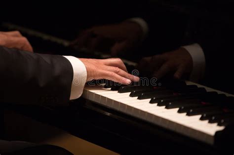 Pianist Playing On Grand Piano Stock Photo Image Of Classical Keys