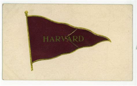 Harvard University Postcard Flag Collectible Ivy