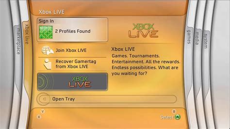 The Original Xbox 360 Dashboard Xbox360