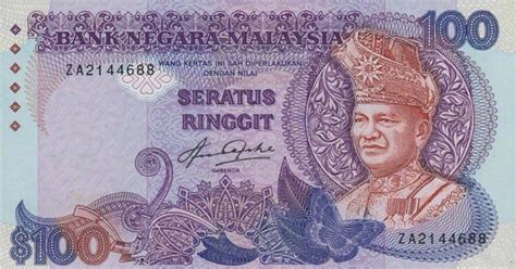Malaysia 100 Ringgit Note Malaysia Currency Myr Stack Of Stock