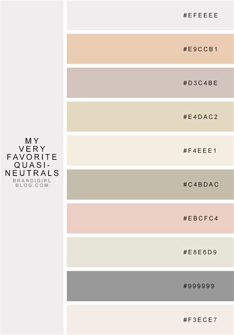 My Very Favorite Quasi Neutrals Color Palette Design Color Schemes