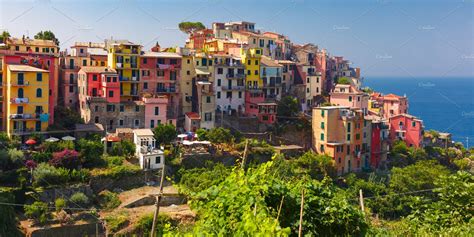 Panorama Of Corniglia Cinque Terre Liguria Italy