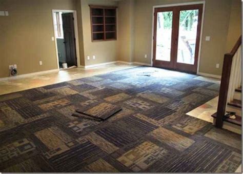 Carpet tiles are a type of flooring that can be used as an alternative to the more commonly used broadloom carpet. Installing Carpet Tiles Basement | Feel The Home
