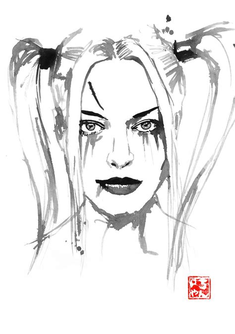 Harley Quinn Face Drawing At Explore